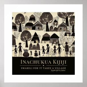 Poster Il faut un village - cadre du patrimoine Tribal Af