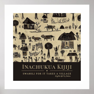 Poster Il faut un village - cadre du patrimoine Tribal Af