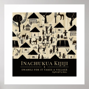 Poster Il faut un village - cadre du patrimoine Tribal Af