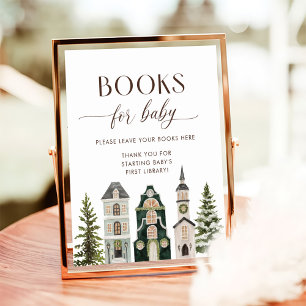 Poster Il faut un village Livres d'hiver pour bébé
