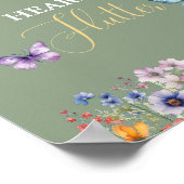 Poster Il me donne des papillons Fleur sauvage Fête des m (Coin)