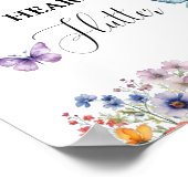 Poster Il me donne des papillons Fleur sauvage Fête des m (Coin)