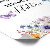 Poster Il me donne des papillons Fleur sauvage Fête des m (Coin)