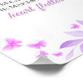 Poster Il Me Donne Des Papillons Violets Fête des mariées (Coin)