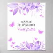 Poster Il Me Donne Des Papillons Violets Fête des mariées (Devant)