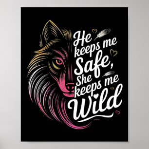 Poster Il me garde en sécurité Elle me garde Amoureux d'a