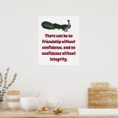 Poster Il Ne Peut Y Avoir D'Amitié - Citation De Confianc (Cuisine)