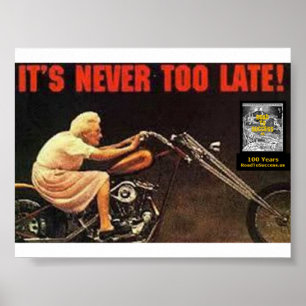 Poster IL n'est jamais TROP TARD - mamie sur l'affiche de