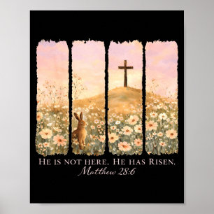 Poster Il N'est Pas Ici Il Est Ressuscité Joyeuses Pâques