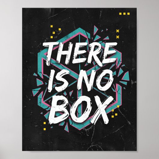 Poster Il n'y a pas de boîte Pensée Créative (Devant)