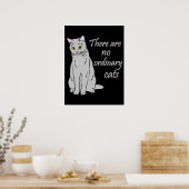Poster Il N'Y A Pas De Chats Ordinaires - Chat Gris (Cuisine)