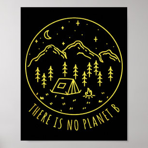 Poster Il n'y a pas de planète B Environnement Nature Éco