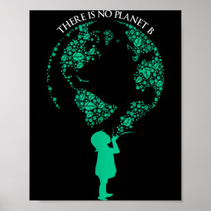 Poster Il n'y a pas de planète B - Réchauffement climatiq