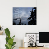 Poster Il n'y a pas de problème...affiche inspirante (Bureau à domicile)