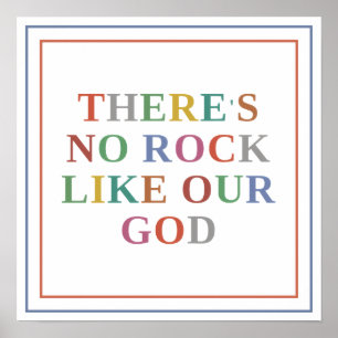 Poster Il n'y a pas de roc comme notre Dieu Bold Moderne