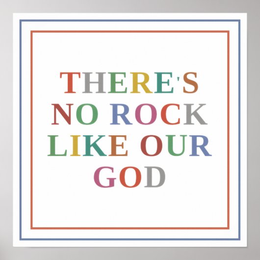 Poster Il n'y a pas de roc comme notre Dieu Bold Moderne (Devant)