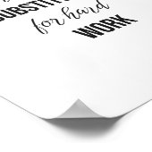 Poster Il n'y a pas de substitut au travail acharné (Coin)