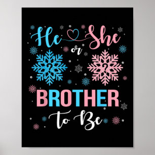 Poster Il Ou Elle Frère Pour Être Noël Snowflake Genre