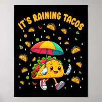 Il pleut Tacos Amoureux Taco Amoureux Enfants Fill