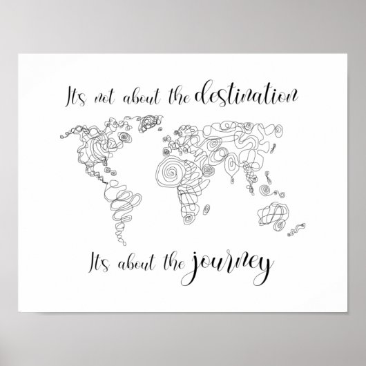 Poster Il s'agit du voyage, pas de la destination. (Devant)