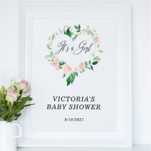 Poster Il s'agit d'un Baby shower de pêche aux filles