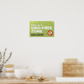 Poster Il s'agit d'un panneau de fenêtre Zone sans OGM (Cuisine)