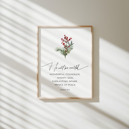 Poster Il s'appellera l'affiche de la bible de Noël