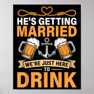 Poster Il Se Marier Groomsmen Amoureux Bachelor Party