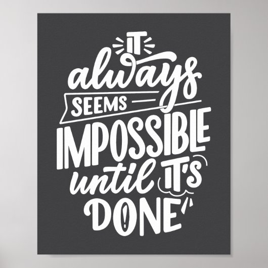 Poster Il semble toujours impossible jusqu'à ce que l'Ins (Devant)