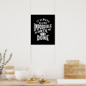 Poster Il Semble Toujours Impossible Motivationnel Devis  (Cuisine)