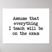 Poster Il sera à l'examen (Devant)