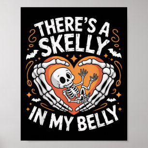 Poster Il Skelton Dans Mon Ventre Skeleton Femmes Hallowe