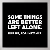 Poster Il Vaut Mieux Laisser Certaines Choses Seules. Com (Devant)