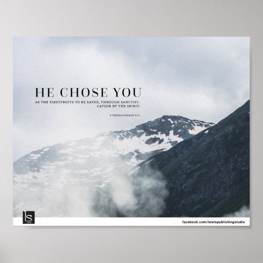 Poster Il Vous A Choisi (1 Thessaloniciens 2:13) (Devant)