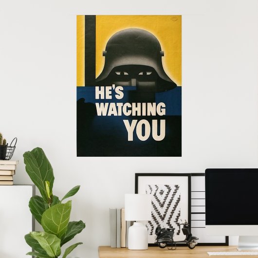 Poster Il vous regarde (Bureau à domicile)