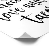 Poster Il vous suffit de l'amour et tacos 8x10 Mariage Si (Coin)