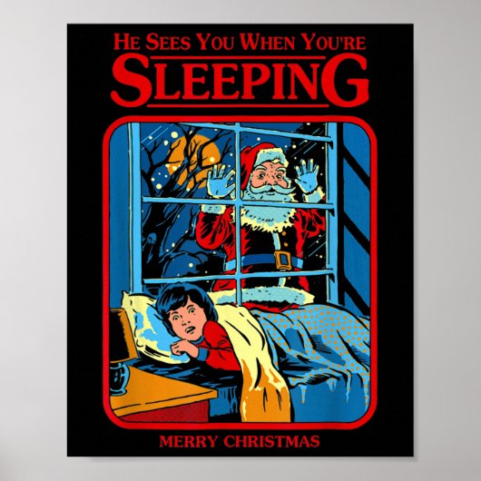 Poster Il vous voit quand vous dormez Joyeux Noël (Devant)
