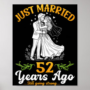 Poster Il y a 52 ans, mariés, toujours solides, anniversa