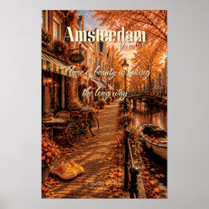 Poster Il y a de la beauté à prendre la longue route Amst