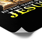 Poster Il Y A Pouvoir Au Nom De Jésus Lion Chrétien (Coin)