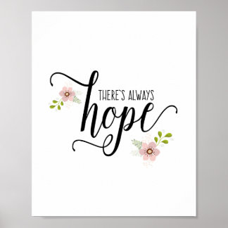 Poster Il y a toujours de l'espoir Inspirational Quote Ar