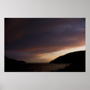 Poster Île Anacortes et coucher de soleil de Burns Bay Im