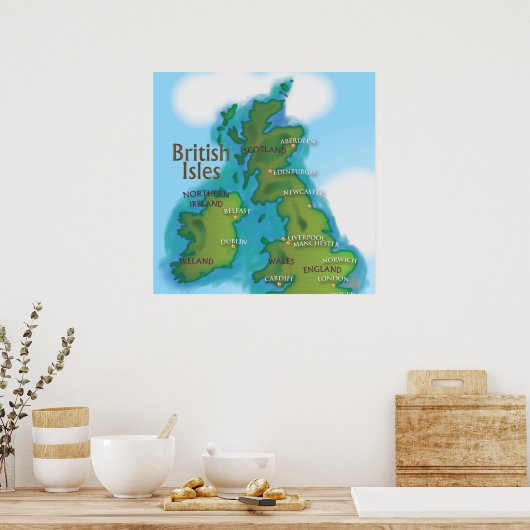 Poster Île britannique (Cuisine)