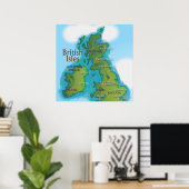 Poster Île britannique (Bureau à domicile)