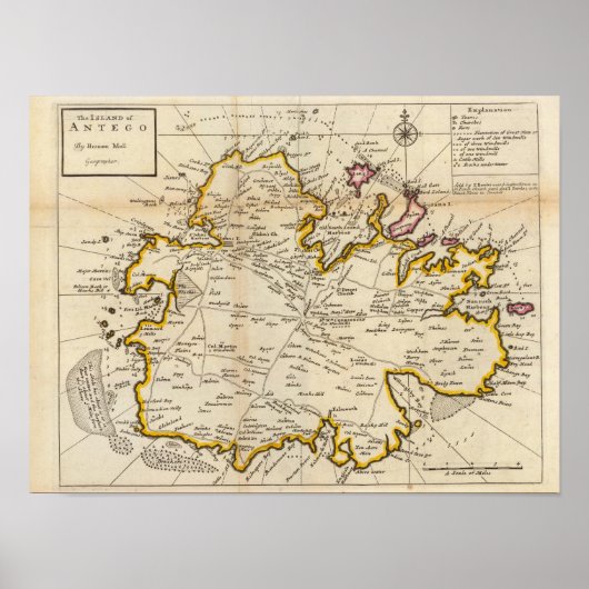 Poster Île d'Antego (Devant)