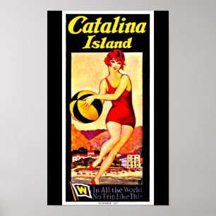 Poster Île d'Art-Catalina de voyage d'Affiche-Cru