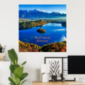 Poster Île de Bled, Slovénie (Bureau à domicile)