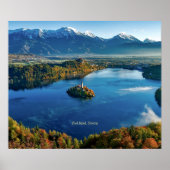 Poster Île de Bled, Slovénie, pittoresque (Devant)