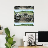 Poster Île de bloc de pierre (Bureau à domicile)