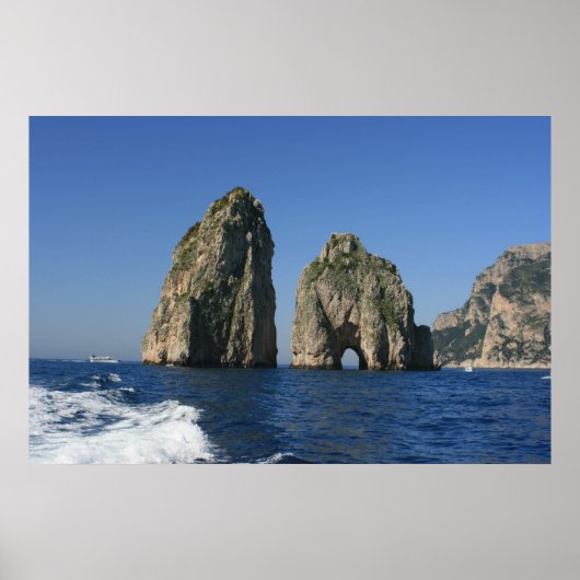 Poster Île de Capri, Faraglioni (Devant)
